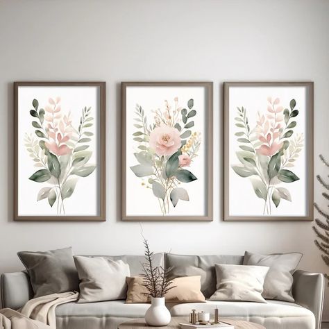 Skyvinity8 - Etsy Aesthetic Sage Green, Perfect Living Room Decor, Hallway Decoration, Pink Prints, Lover Poster, Canvas Aesthetic, Perfect Living Room, Elegant Watercolor, Hallway Decorating