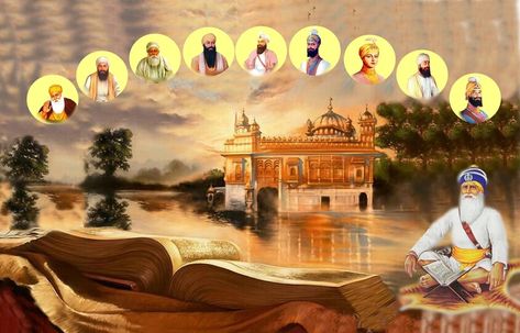 Golden Temple Wallpaper For Laptop, 10 Guru Pics, Guru Angad Dev Ji Hd Wallpaper, Sikh Guru Hd Wallpaper, Golden Temple Painting, Path Room, Guru Wallpaper, Temple Wallpaper, Golden Temple Wallpaper