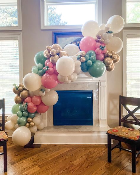 Bridal Shower Balloon, Party Balloons Diy, Baby Shower Balloon Arch, Bridal Shower Balloons, Balloon Garland Diy, Grad Party Decorations, Princess Theme Party, Diy Balloon Decorations, Eid Decoration