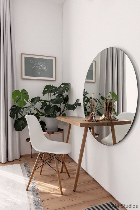 Yam Studios, Scandi Dressing Table, Interior Design Portfolio Layout, Bedroom Photography, Minimal Contemporary, Scandi Interiors, Interior Design London, A Daily Routine, Portfolio Design Layout