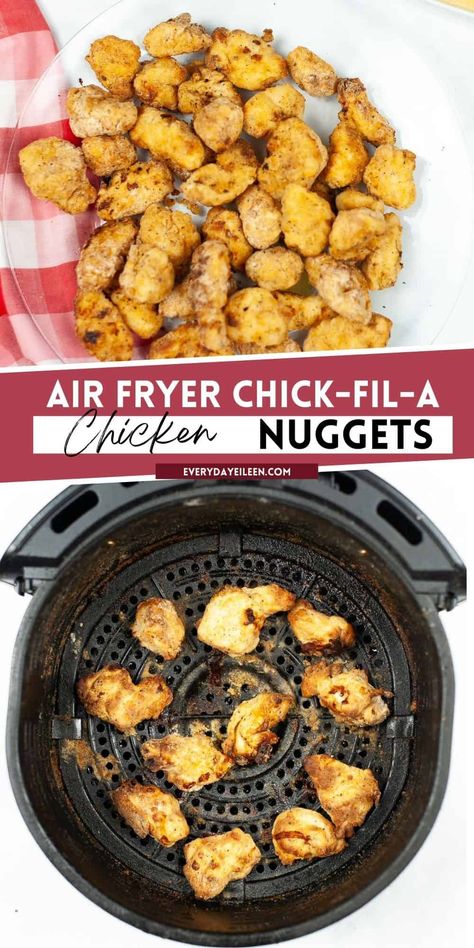 Air Fryer Chik Fil A Chicken Nuggets, Air Fryer Chicken Nuggets Homemade With Canned Chicken, Air Fryer Chick Fil A Nuggets, Chik Fil A Chicken Nuggets Airfryer, Air Fryer Grilled Chicken Nuggets, Air Fryer Chicken Nuggets No Breading, Diy Chicken Nuggets, Air Fry Chicken Nuggets, Air Fryer Nuggets