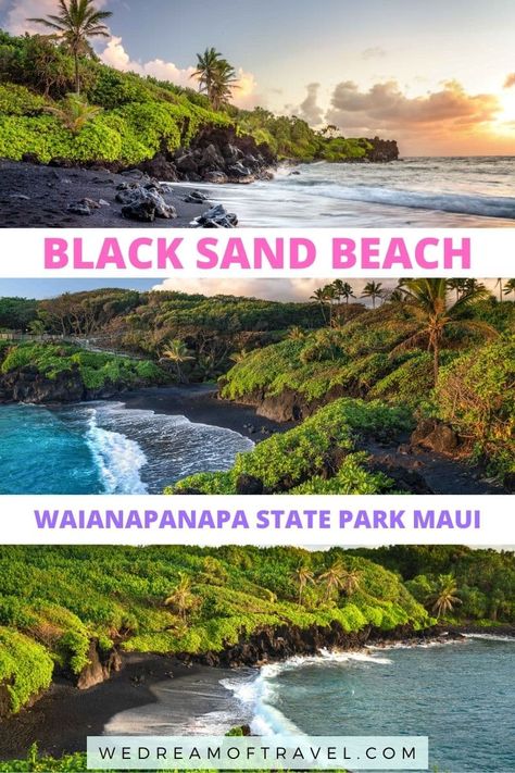 Maui Black Sand Beach, Beach Itinerary, Maui Kihei, Hawaii 2023, Hawaii Packing List, Beach 2023, Hawaii Packing, Maui Itinerary, Maui Wowie