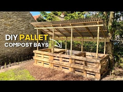 DIY Compost Bays using Pallets - YouTube Composting System, Diy Compost, Composting, The Soil, Mulch, Pallet Diy, Vegetable Garden, I Decided, The Garden