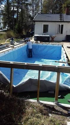 6 Simple DIY Inground Swimming Pool Ideas That Will Save You Thousands | Homemade swimming pools, Pools backyard inground, Swimming pools inground Cheap Inground Pool, Diy In Ground Pool, Building Backyard, Homemade Swimming Pools, Build Your Own Pool, Rectangular Swimming Pools, Professional Swimming, Cheap Pool, Pools Backyard Inground