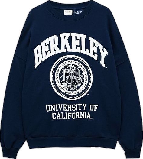 University Hoodies, Berkeley College, College Sweater, Varsity Sweatshirt, Hoodies Aesthetic, Streetwear Clothes, College Sweatshirt, Fashion Photography Poses, Pull N Bear