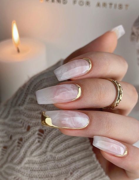 Just published! Our list of the trendiest winter 2023 nails to help inspire your next manicure! These are the cute aesthetic gel and acrylic nail inspo & nail art design ideas for your November nails and december nails! #nailart #nails Winter Nails 2023, Nails 2023 Trends, Prom Nail, Velvet Nails, Golden Nails, Marble Nail Designs, Milky Nails, Nude Nail Designs, 2023 Trends