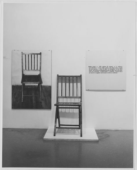 Joseph Kosuth, New York Painting, Wood Folding Chair, Film Stills, Conceptual Art, Museum Of Modern Art, A Chair, Art Google, Folding Chair