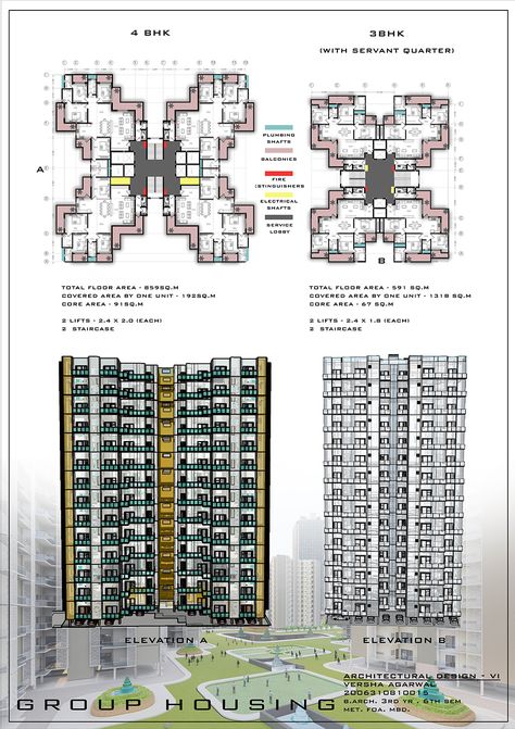 Sheet Composition Ideas, Sheet Composition, Group Housing, Composition Ideas, Architecture Design Presentation, Architect Student, Architecture Drawing Plan, Architecture Design Drawing, Design Presentation