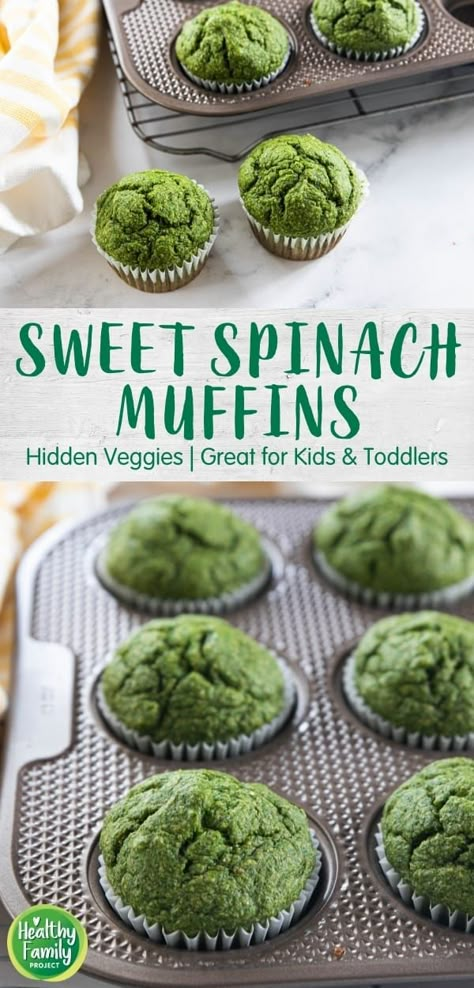 Spinach Muffins For Kids, Kid Muffins, Green Muffins, Muffins For Kids, Baby Muffins, Spinach Muffins, Veggie Muffins, Toddler Foods, Baby Food Ideas