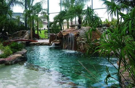 Entrance into Lagoon Pool | Flickr - Photo Sharing! Insane Pools, Rainwater Collection, Indoor Pool Design, Piscina Interior, Lagoon Pool, Indoor Pools, Natural Swimming Pools, Tropical Pool, Luxury Pools