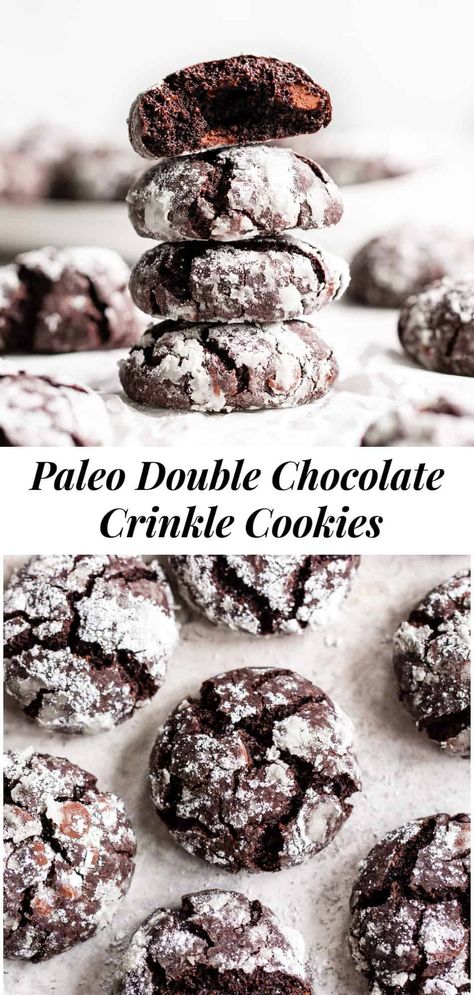 Vegan Ginger Molasses Cookies, Healthyish Desserts, Paleo Christmas Cookies, Chocolate Crinkle, Soft Gingerbread Cookies, Paleo Cookies, Dairy Free Chocolate Chips, Paleo Meals, Paleo Recipes Dessert