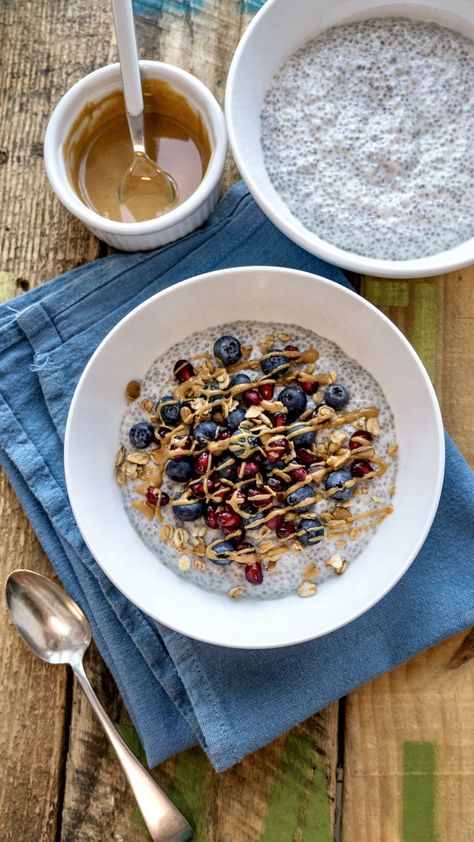 Chia Pudding Breakfast Bowls – The Fountain Avenue Kitchen Chia Breakfast Bowl, Chia Bowl Breakfast, Pudding Breakfast, Chia Pudding Breakfast, Chia Bowl, What Is Healthy Food, Healthy Meals To Cook, Chia Seed Pudding, Ate Too Much