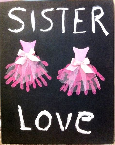 Handprint Dress Sisters Art, Sister Love, Easter Kids, Crafty Craft, Crown Jewelry, Arts And Crafts