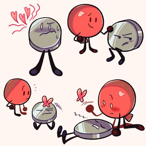 Balloon X Nickel, Nickel Ii Fanart, Nickloon Inanimate Insanity, Balloon Inanimate Insanity, Epic Games Fortnite, Fandom Drawing, Drawing Expressions, I Dont Have Friends, Cool Animations