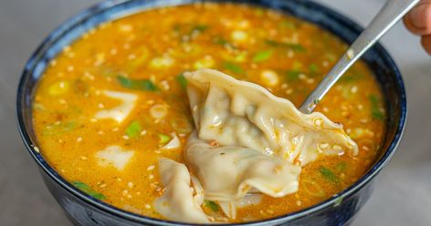 Gyoza Soup, Basic Pasta Recipe, The Mob, Cook Up A Storm, Winter Soups, Latest Recipe, Asian Cooking, Satisfying Food, Savoury Dishes