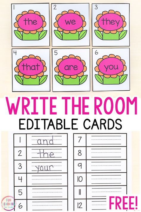 Free editable flower theme write the room activity for spring literacy centers or small group instruction. March Write The Room Kindergarten, Kindergarten Write The Room Free, Spring Centers Kindergarten Free, Spring Writing Center Preschool, Easter Write The Room Free, Spring Write The Room Kindergarten Free, Spring Write The Room Free, Write The Room Preschool, Spring Literacy Centers Kindergarten