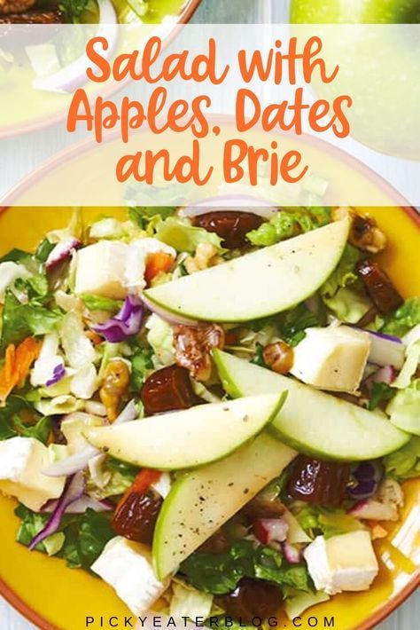 Vegetarian Cabbage Soup, Salad With Dates, Creamy Brie, Apple Cider Vinaigrette, Apple Walnut Salad, Salad With Apples, Clean Eating Vegetarian Recipes, Cider Vinaigrette, Clean Eating Vegetarian