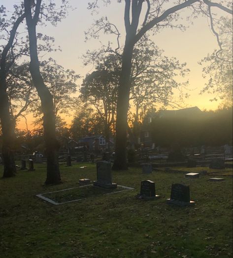 Cemetery, sunset, Spooky, Aesthetic, creepy, haunted Haunted Small Town Aesthetic, Small Town Slasher Aesthetic, Creepy Town Aesthetic, Spooky Small Town Aesthetic, Small Town Horror Aesthetic, Creepy Small Town Aesthetic, Suburban Horror, Ghost Town Movie, Cemetery Aesthetic