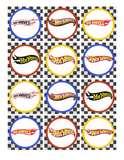 Hot Wheels Birthday Party Pack Free Printables Hot Wheels Cupcakes Toppers, Hot Wheel Printables, Hot Wheels Cupcakes, Compleanno A Tema Hot Wheels, Hot Wheels Birthday Party, Imprimibles Hot Wheels, Bolo Hot Wheels, Auto Party, Hotwheels Birthday Party