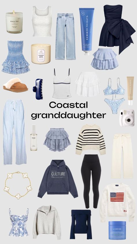 🪩 ✩‧₊˚🐋𓍯 Coastal granddaughter 🫧*ੈ🌊🐚 #coastal l#coastalgrandaughter #navyblueaesthetic #cleangirlaesthetic Granddaughter Coastal, Ocean Outfits, Coastal Fashion, Preppy Inspiration, Simple Wardrobe, Coastal Granddaughter, Modest Fits, Aesthetic Fits, Outfit Inspo Casual