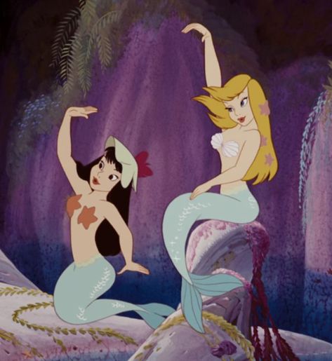 Peter Pan Mermaids, Mermaid Lagoon, Mermaid Disney, Vintage Mermaid, Mermaid Life, Arte Disney, Old Disney, Coconut Girl, Fairytale Art