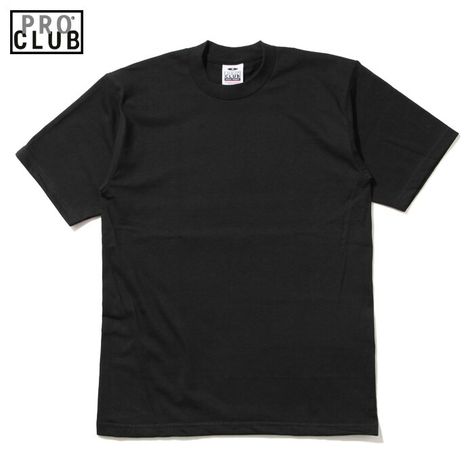 Pro Club T-Shirt (Black) Pro Club Outfits Men, Pro Club Shirt, Plain Black T Shirt, Shirt Outfit Men, Pro Club, Cargo Sweatpants, Sport Quotes Motivational, White Tshirt Men, Club Fits