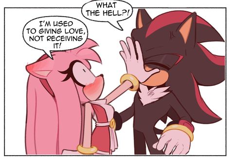 Shadow X Sonic Kiss, Maria The Hedgehog, Shadamy Comics, Shadow And Maria, Sonamy Comic, Maria Rose, Shadow And Amy, Amy The Hedgehog, Sonic Heroes