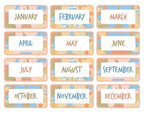 Your Daily Printable Needs - Printablee.com Month Labels, Preschool Calendar, Journal Business, Weekly Planner Free Printable, Printable Advent Calendar, Daily Printable, Classroom Idea, Calendar Numbers, Weekly Calendar Planner