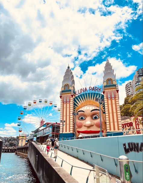 #lunapark #sydney #australia Luna Park Sydney, Fake Account, Luna Park, Sydney City, Sydney Australia, Theme Park, Sydney, Australia, Collage