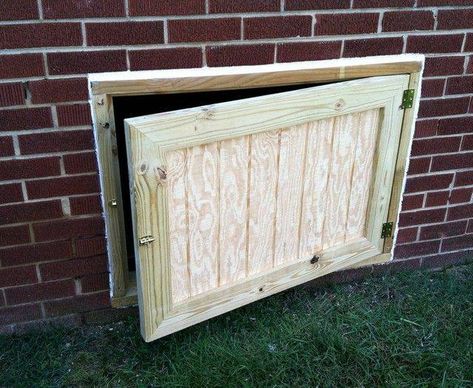 Crawlspace Doors Crawlspace Doors, Deck Skirts, Crawl Space Access Door, Diy Crawlspace, Crawl Space Door, Space Door, Attic Door, Biomedical Engineer, Crawl Space Repair