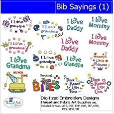 Embroidery Collections Bib Sayings, I Love Mommy, Digitized Embroidery Designs, Embroidery Design Sets, Machine Pattern, Learn Embroidery, Machine Embroidery Patterns, Embroidery Tutorials, Design Set