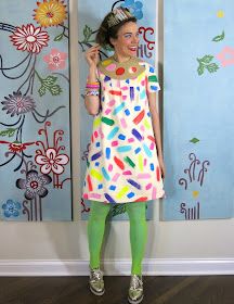 Cassie Stephens: DIY: the Palette Dress Eyeball Dress, Art Teacher Outfits, Elementary Art Teacher, Cassie Stephens, Green Tights, Outfit Photos, Art Outfits, Young Art, Flair Dress