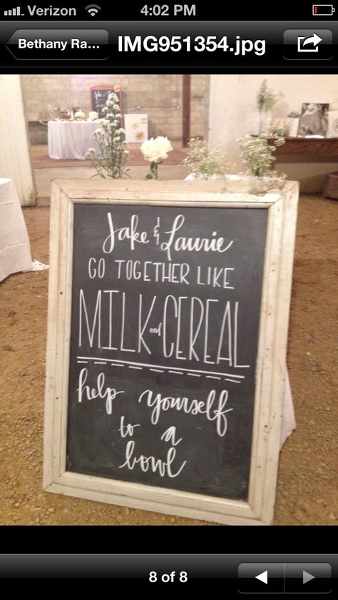 Cereal bar at Jake and Laurie's wedding! Breakfast Bar Wedding, Breakfast Bar Party, Bar Party Ideas, Best Breakfast Bars, Party Ideas Wedding, Baby Shower Brunch Food, Engagement Rings Ideas, Garden Baby Shower Theme, Sunrise Wedding