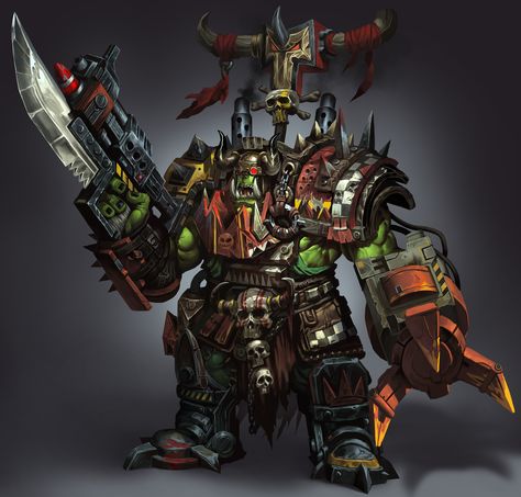 Ork WarBoss WarHammer 40K by Huy Be Warhammer 40k Ork Warboss, Orks 40k Funny, 40k Orks Art, Warhammer Orks Art, Warhammer 40k Orks Art, Warhammer 40k Orcs, Ork Artwork, Ork 40k, Ork Warboss