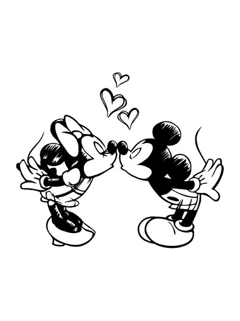 Mickey Mouse Coloring, Mouse Coloring Pages, Mickey Tattoo, Minnie Mouse Coloring Pages, Mickey And Minnie Kissing, Disney Svg Files, Mickey Mouse Coloring Pages, Childcare Activities, Disney Charms