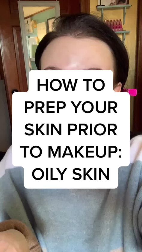 Makeup Hacks For Oily Skin, Skincare Steps For Oily Skin, Makeup For Oily Skin Tips, Makeup Tutorial Oily Skin, How To Prep Oily Skin For Makeup, Makeup Tips For Oily Skin How To Apply, Makeup Routine For Oily Skin Daily, Mikayla Nogueira Makeup, Oily Skin Makeup