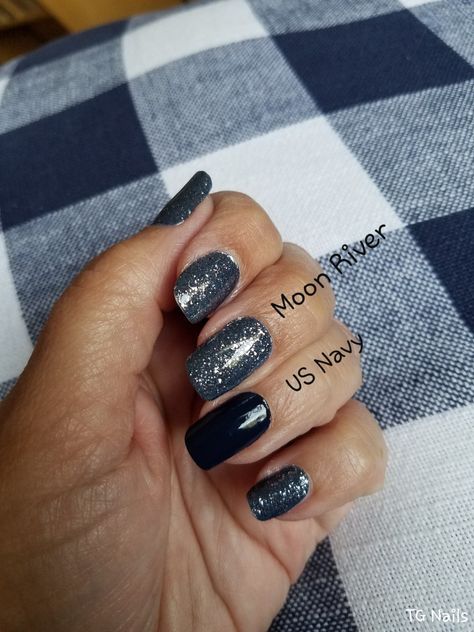 Color Street Moon River, Nail Color Combos, Moon River, Color Street Nails, Color Street, Blue Nails, Face And Body, Color Combos, Nail Colors