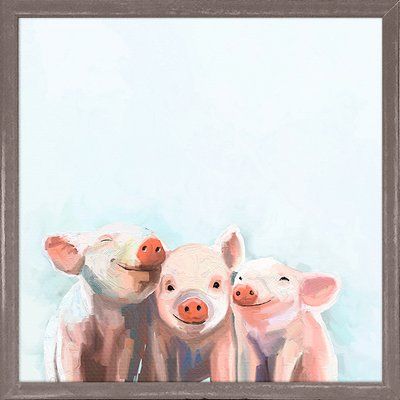 Mini Toile, Happy Pig, Oopsy Daisy, Class Room, Baby Pigs, Three Little Pigs, Kids Wall Decor, Mini Frames, Artwork Display