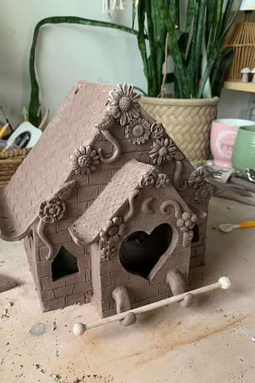 Cottage Birdhouse, Unique Bird Houses, Diy Pottery, Cozy Cottage, Birdhouse, Bird Houses, Cottage, Gifts, Quick Saves