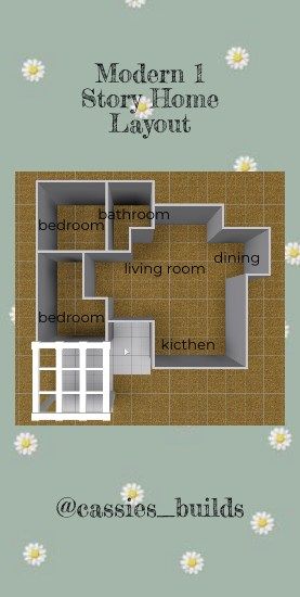 Bloxbuger House Ideas Layout, Bloxbuger House Ideas, Bloxburg House Ideas 1 Floor Layout, Tiny House Layout Bloxburg, 1 Floor House Plans, 1 Floor House, Roblox House Layouts, Home Plan Drawing, Bloxburg Layout