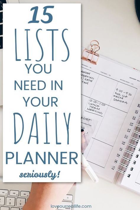 Must Have Planner Pages, Planner Checklist Ideas, Organizing Lists Ideas, Journal Checklist Ideas, New Years Organization Ideas Life, Best Daily Planner 2023, Lists To Keep In Your Planner, Organization Journal Ideas, Daily Planner Journal Ideas