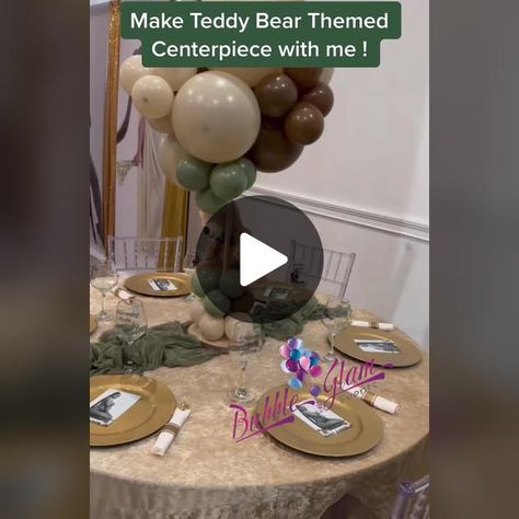 Make Teddy Bear Centerpieces with me !! #DIY #teddybearthemedbabyshowe... | TikTok Diy Teddy Bear Centerpieces, Bear Centerpieces, Bear Centerpiece, Make Teddy Bear, Teddy Bear Centerpieces, Diy Teddy Bear, Balloon Centerpieces, Diy Centerpieces, Balloons