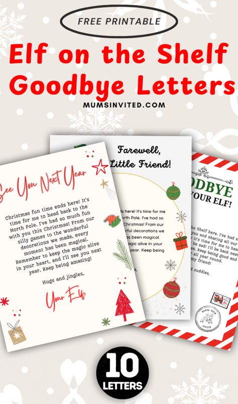 Bid farewell to your Elf on the Shelf with these free goodbye letters! Ideal for Christmas Eve or the days after, these printable templates bring a simple, heartfelt close to the season, perfect for classrooms & families with 1 or 2 elves. Choose from short, funny notes or add a special touch with Santa's nice list reminder & a hug or gift. These easy ideas for 2024 make it effortless to say goodbye & create a forever memory until next Christmas! elf on the shelf goodbye letter. Elf On Shelf Goodbye Ideas, Elf On The Shelf Letters, Elf On The Shelf Goodbye, Christmas Eve Box For Adults, Christmas Eve Box For Kids, Thanksgiving Chalkboard, Funny Notes, Elf On The Shelf Arrival, Goodbye Letter