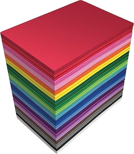 Amazon.com: Better Office Products 100 Pack EVA Foam Sheets, 5.5 x 8.5 Inch, Assorted Colors (20 Colors), 2mm Thick, for Arts and Crafts, 100 Sheets : Better Office Products: Arts, Crafts & Sewing Ruang Studio Musik, Fall Classroom Door, Foam Cosplay, Foam Sheet Crafts, Craft Foam, Paper Chains, Album Diy, Door Decorations Classroom, Kids Classroom