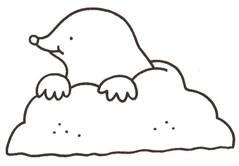 mol kleurplaat 01.gif (622×435) Mole Idea, Cartoon Mole, Taupe Animal, Preschool Garden, Animal Outline, Math Activities Preschool, Animal Habitats, Bible Crafts, Garden Theme