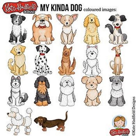 Doggie Doodles: Clipart Illustrations Dog Sketches, Colour Png, Black And White Outline, Dog Window, Dog Drawings, Dog Clip Art, Animal Caricature, Dachshund Art, Vintage Stickers