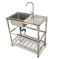 Dish Washing Station, Free Standing Kitchen, Stainless Steel Utility Sink, Camping Sink, Backyard Garage, Washing Station, Kitchen Stainless Steel, Dish Washing, Kitchen Stand