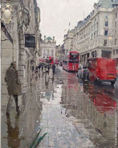 Peter Brown Painting 06 Peter Brown, Victoria Art, Streets Of London, Pall Mall, Street Painting, Brown Painting, English Art, Uk Artist, Brown Art