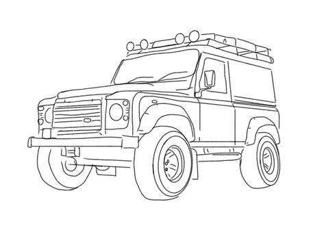 Land Rover Defender Landrover Drawings, Landrover Tattoos, Land Rover Defender Tattoo, Jeep Line Art, Land Rover Defender Drawing, Land Rover Illustration, Land Rover Drawing, Land Rover Tattoo, Defender Tattoo