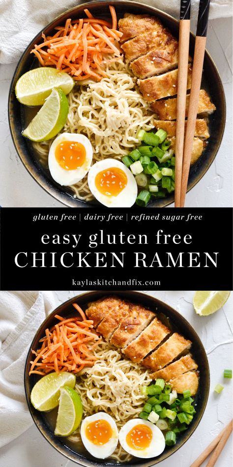 Gluten Free Ramen, Dairy Free Lunch, Refined Sugar Free Recipes, Chicken Ramen, Gluten Free Lunch, Favorite Recipes Dinner, Easy Lunch Recipes, Gluten Free Dairy Free Recipes, Gluten Free Dinner